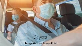  Presentation with journey - Theme enhanced with father-and-son-in-protective background and a light blue colored foreground