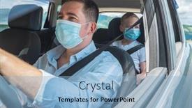  Presentation with silhouette of father and son - Slide deck with father-and-son-in-protective background and a light blue colored foreground