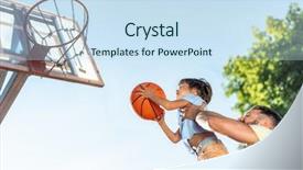  Presentation with catholic father son hoyly spirit - Audience pleasing PPT layouts consisting of father and son playing basketball backdrop and a sky blue colored foreground