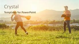  Presentation with weekend - Presentation with father-and-son-playing background and a cream colored foreground