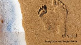  Presentation with steps - Slide set with father-and-son-steps background and a coral colored foreground