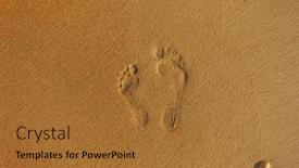  Presentation with father and son - PPT theme consisting of father-and-son-steps background and a red colored foreground