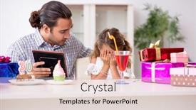  Presentation with father birthday - Amazing presentation having father celebrating birthday with his daughter backdrop and a lemonade colored foreground