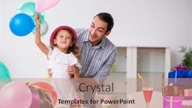  Presentation with father birthday - Slide deck enhanced with father-celebrating-birthday background and a coral colored foreground