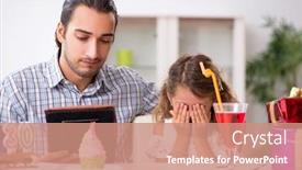  Presentation with father birthday - Amazing PPT theme having father-celebrating-birthday backdrop and a coral colored foreground