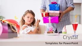  Presentation with father birthday - Presentation design consisting of father-celebrating-birthday background and a lemonade colored foreground