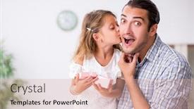  Presentation with father birthday - Slides consisting of father-celebrating-birthday background and a coral colored foreground