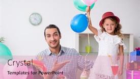  Presentation with father birthday - Amazing slide deck having father-celebrating-birthday backdrop and a lemonade colored foreground