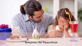  Presentation with father birthday - Presentation theme having father-celebrating-birthday background and a lemonade colored foreground