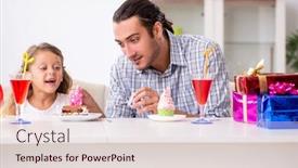  Presentation with father birthday - Amazing PPT layouts having father-celebrating-birthday backdrop and a lemonade colored foreground