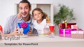  Presentation with father birthday - Amazing theme having father-celebrating-birthday backdrop and a soft green colored foreground