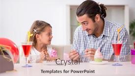  Presentation with father birthday - Cool new slide deck with father-celebrating-birthday backdrop and a lemonade colored foreground