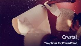 Presentation with writing - Cool new PPT theme with father christmas - santas hand writing list backdrop and a navy blue colored foreground