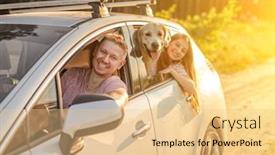  Presentation with daughter - Cool new slide deck with father-driving-car-with-daughter backdrop and a lemonade colored foreground