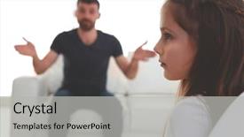  Presentation with important - Audience pleasing presentation consisting of father having important conversation backdrop and a light gray colored foreground