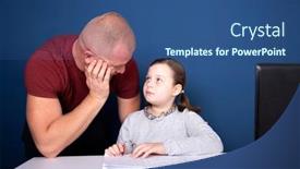  Presentation with lockdown - Cool new slides with father-helping-her-daughter backdrop and a ocean colored foreground