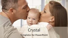  Presentation with mom baby - Presentation consisting of father holding newborn baby background and a lemonade colored foreground