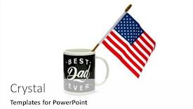  Presentation with cup coffee - Theme with father-s-day-best-dad background and a white colored foreground