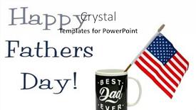  Presentation with cup coffee - Slide deck with father-s-day-best-dad background and a white colored foreground