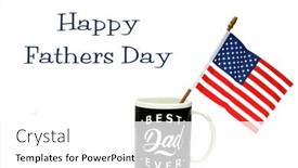  Presentation with coffee cup - Slide set enhanced with father-s-day-best-dad background and a white colored foreground