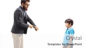  Presentation with father - Beautiful presentation featuring father-scolding-his-son backdrop and a white colored foreground