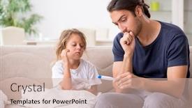  Presentation with daughter - Amazing presentation having father-taking-care backdrop and a soft green colored foreground