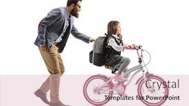  Presentation with teaching - Slide deck enhanced with father-teaching-a-girl background and a lemonade colored foreground