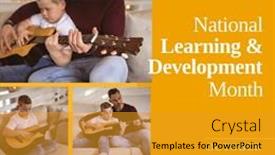  Presentation with knowledge - Slide set enhanced with father-teaching-guitar-to-caucasian and a gold colored foreground