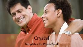  Presentation with parenting - PPT theme enhanced with father with african american teen background and a coral colored foreground