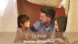  Presentation with father - Slides enhanced with father-with-flashlight-reads-book background and a coral colored foreground