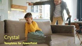  Presentation with computer games - PPT theme enhanced with father-with-leather-belt-shouting background and a  colored foreground