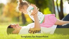  Presentation with daughter - Slide deck featuring fatherly love - father and daughter background and a yellow colored foreground