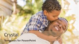  Presentation with generation and african american culture - Amazing theme having fatherly love - happy african american father backdrop and a coral colored foreground