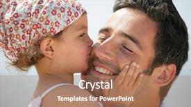  Presentation with kissing booth - Audience pleasing presentation consisting of fatherly love - portrait of a little girl backdrop and a coral colored foreground