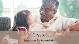  Presentation with portrait of indian macaque monkey - PPT layouts enhanced with fatherly love - portrait of indian family background and a coral colored foreground