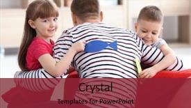  Presentation with kids - Amazing slide set having father's back indoors april backdrop and a tawny brown colored foreground