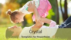  Presentation with daughter - Colorful presentation enhanced with fathers day - father and daughter backdrop and a yellow colored foreground