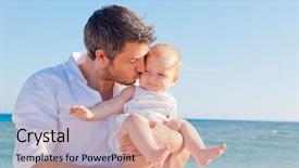  Presentation with father - Amazing PPT layouts having fathers day - father backdrop and a coral colored foreground