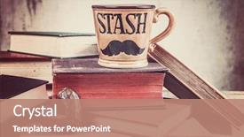  Presentation with heart book - Audience pleasing slides consisting of father's day background backdrop and a coral colored foreground