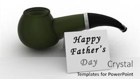  Presentation with pipe - Beautiful presentation theme featuring fathers day special pipe and the message backdrop and a light gray colored foreground
