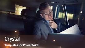  Presentation with seat belt in car safety - Presentation design featuring fatigue driving - serious businessman working on his background and a tawny brown colored foreground