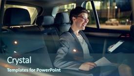  Presentation with seat belt in car safety - Slide set featuring fatigue driving - success businesswoman working late background and a ocean colored foreground