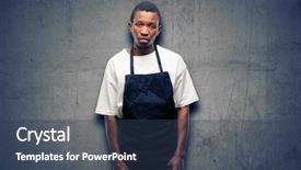  Presentation with overworked - PPT theme with fatigue failure - african man shop owner wearing background and a  colored foreground