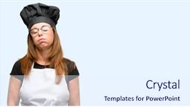  Presentation with cook chef - Audience pleasing PPT layouts consisting of fatigue failure - middle age cook woman wearing backdrop and a white colored foreground