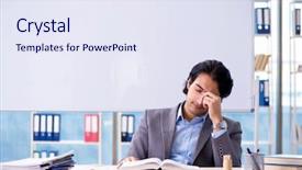  Presentation with teacher professional development - Cool new slides with fatigue test - young handsome teacher in front backdrop and a  colored foreground