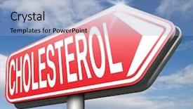  Presentation with cardiovascular - Slide deck featuring preventative health - high cholesterol level lower saturated background and a light blue colored foreground