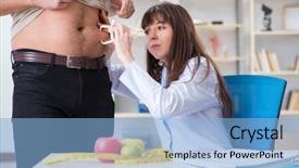  Presentation with nutritionist dietician dietitian food care - Amazing slide deck having fats vitamins - doctor dietician giving advices backdrop and a light blue colored foreground