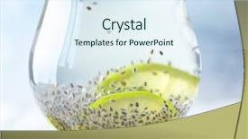  Presentation with water glass - Cool new presentation theme with fatty acid - glass of water with chia backdrop and a sky blue colored foreground