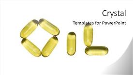  Presentation with oil - Presentation consisting of fatty acid - oil capsules spelling the word background and a white colored foreground
