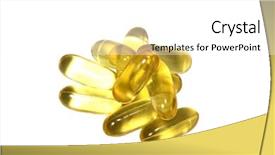  Presentation with fatty acid - Presentation theme having fatty acid - pile of health oil capsules background and a white colored foreground
